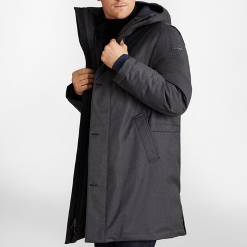 Brooks Brother Polar Series Grey Wool Parka